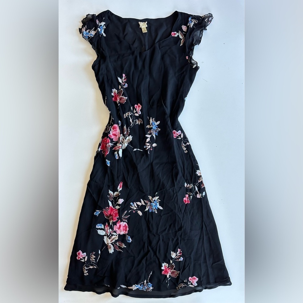 Vintage 90s Y2K Caslon Whimsy Fairy Floral Boho dress Size 6